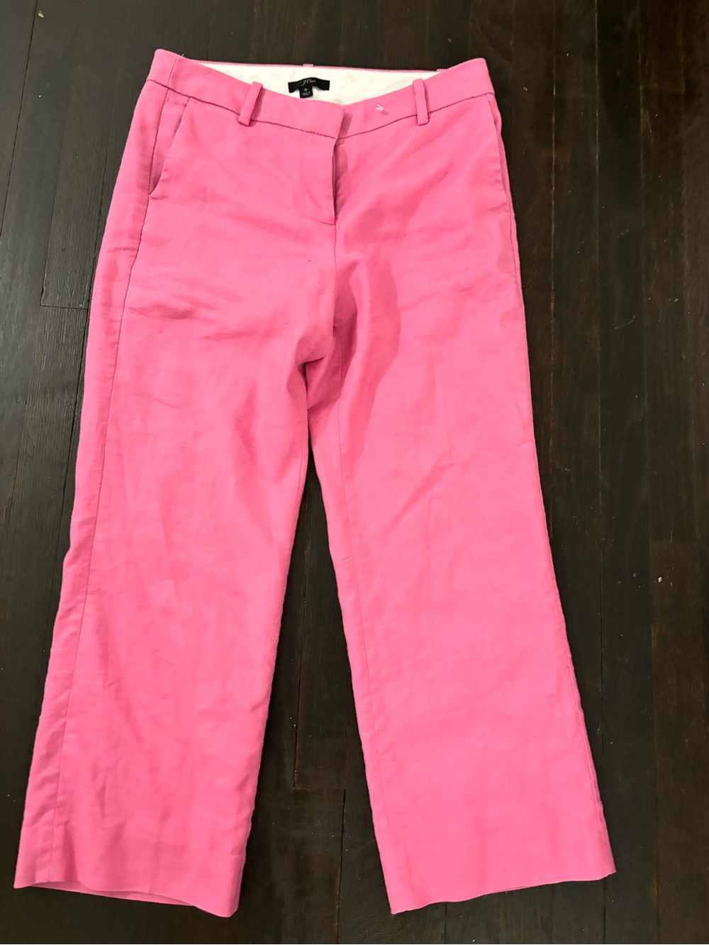 J. Crew linen Pink cropped Women's Trousers